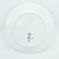 Musselmalet Riflet Spisetallerken nr. 1-176. sortering 1 