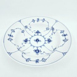 Musselmalet Riflet Dyb Tallerken nr. 1-167. sortering 1