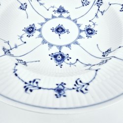 Musselmalet Riflet Dyb Tallerken nr. 1-167. sortering 1