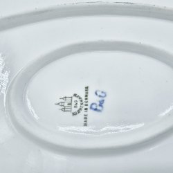 Mgestel Stort Ovalt Fad nr. 13 Uden Guldkant 2 sortering  Sjldent 