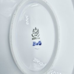 Mgestel Stort Ovalt Fad nr. 14 Uden Guldkant 2 sortering Sjldent 