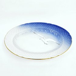 Mgestel Ovalt Fad nr. 18 Med Guldkant 2 sortering  