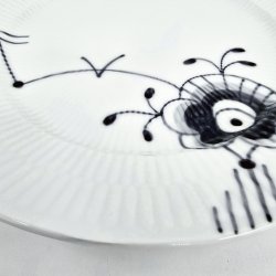 Sort Mega Riflet Frokosttallerken nr. 622. sortering 1 