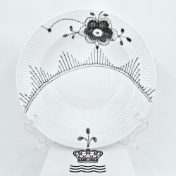 Sort Mega Riflet Dyb Tallerken nr. 604. sortering 1  