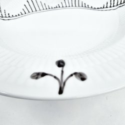 Sort Mega Riflet Dyb Tallerken nr. 604. sortering 1  