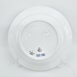 Musselmalet Riflet Dyb Tallerken nr. 1-165. sortering 1 