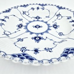 Musselmalet Helblonde Middagstallerken nr. 1-1084. sortering 1 