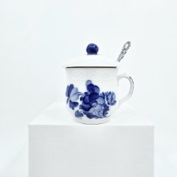 Bl Blomst Flettet Sennepskrukke nr. 10-8211. sortering 1 