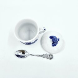 Bl Blomst Flettet Sennepskrukke nr. 10-8211. sortering 1 