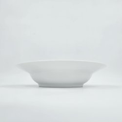 Bl Blomst Kantet Stor Dyb Tallerken nr. 10-8546. sortering 1