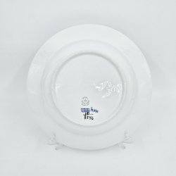 Bl Blomst Kantet Stor Dyb Tallerken nr. 10-8546. sortering 1