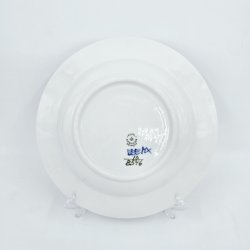 Bl Blomst Kantet Stor Dyb Tallerken nr. 10-8546. sortering 2