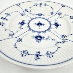 Musselmalet Riflet Tallerken nr. 179. sortering 1 