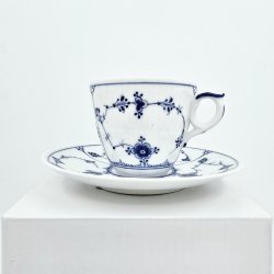 Musselmalet Riflet Espressokop nr. 1-80. sortering 1 