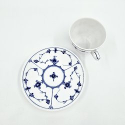 Musselmalet Riflet Espressokop nr. 1-80. sortering 1 