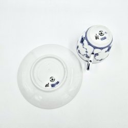 Musselmalet Riflet Espressokop nr. 1-80. sortering 1 