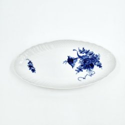 Bl� Blomst Svejfet Oval Asiet nr. 10-1689. sortering 1