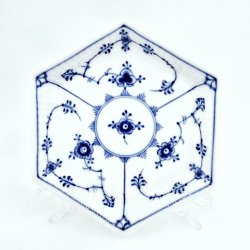 Musselmalet Riflet Sekskantet Bakke nr. 1-2138. sortering 1 