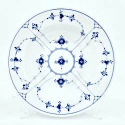 Musselmalet Riflet Dyb Tallerken nr. 1-168. sortering 2