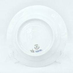 Musselmalet Riflet Dyb Tallerken nr. 1-168. sortering 2