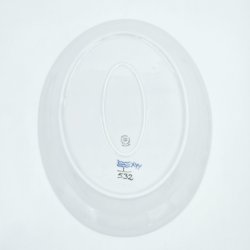 Musselmalet Halvblonde Ovalt Fad nr. 1-532. sorterin 2 