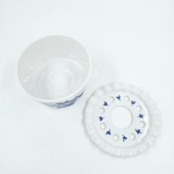 Bl� Blomst Fyrfadsvarmer nr. 10-9787. sortering 1