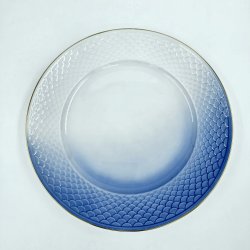 Bl� Tone D�kketallerken / Musling nr. 248 Med Guldkant 1 sortering 