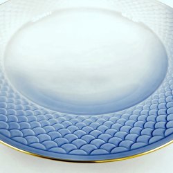 Bl� Tone D�kketallerken / Musling nr. 248 Med Guldkant 1 sortering 