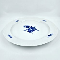 Bl� Blomst Flettet Stort Rundt Fad nr. 10-8013. sortering 1 