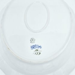 Bl� Blomst Svejfet Stort Ovalt Fad nr. 10-1557. sortering 1