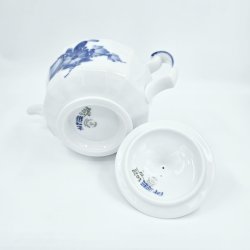 Bl� Blomst Kantet Tekande nr. 10-8503. sortering 1