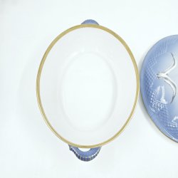 M�gestel Oval L�gfad Med Guldkant nr 6A sortering 1 Sj�lden  