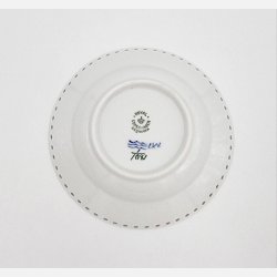 Musselmalet Helblonde Dyb Tallerken nr. 1-1081. sortering 3