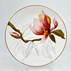 Royal Copenhagen Flora Tallerken Magnolia nr 619. sortering 1 