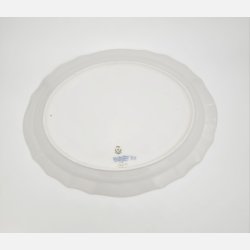 Bl Blomst Svejfet Stort Ovalt Fad nr. 10-1557. sortering 1