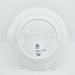 Musselmalet Riflet Dyb Tallerken nr. 1-165. sortering 1 