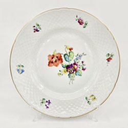 Saksisk Blomst Frokosttallerken nr. 26. sortering 1 
