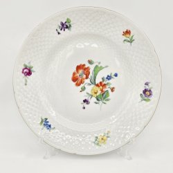 Saksisk Blomst Frokosttallerken nr. 26. sortering 1 