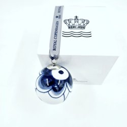 Bl� Mega Riflet Julekugle. 1 sortering 