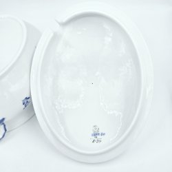 Bl� Blomst Flettet Terrin &amp; Underfad nr. 10-8134. sortering 3  