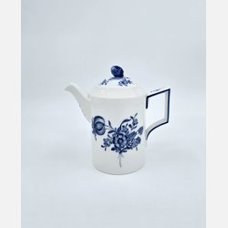 Bl Blomst Flettet Lille Kaffekande nr. 10-8030. Sortering 2 Sjlden  