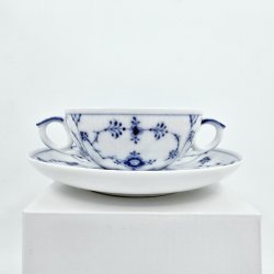 Musselmalet Riflet Bouillonkop nr. 344. sortering 2  