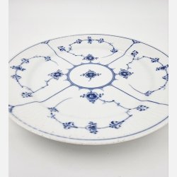 Musselmalet Riflet Middagstallerken nr. 1-183. sortering 2 