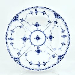 Musselmalet Halvblonde Dyb Tallerken nr. 1-659. sortering 1 