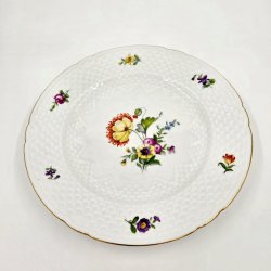 Saksisk Blomst Middagstallerken nr. 25. sortering 1 