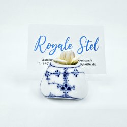 Musselmalet Riflet Bordkortholder nr. 1-2052. Sortering 1 Sjlden 