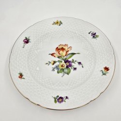 Saksisk Blomst Middagstallerken nr. 25. sortering 1 