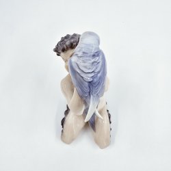 Royal Copenhagen Figur Faun Med Papegje nr. 752. sortering 3 