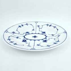 Musselmalet Riflet Ovalt Fad nr. 1-96. sortering 1 