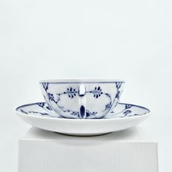 Musselmalet Riflet Bouillonkop nr. 344. sortering 2  